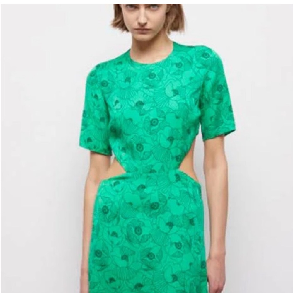 NWT THE KOOPLES | Green Floral Backless maxi designer Sundress - Picture 9 of 13
